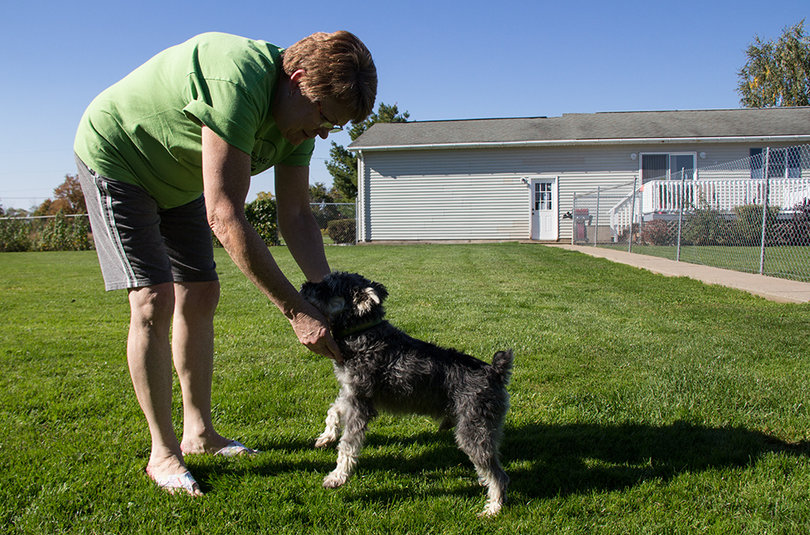 Mary Cooper, the executive director of the Rescue Me Purebred K9 Rescue organization, houses dogs in her own home until a temporary or permanent home can be found. 