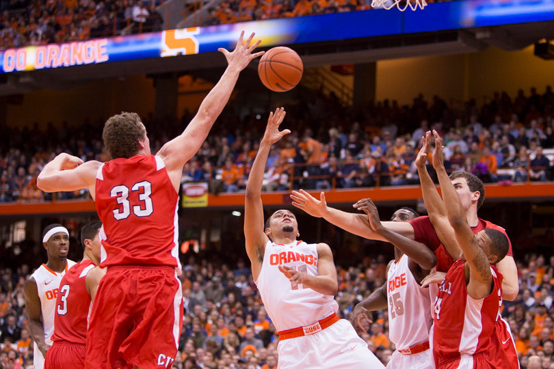 Freshman guard Tyler Ennis finished with eight rebounds and seven assists but struggled to score. Ennis finished the game with one point. 