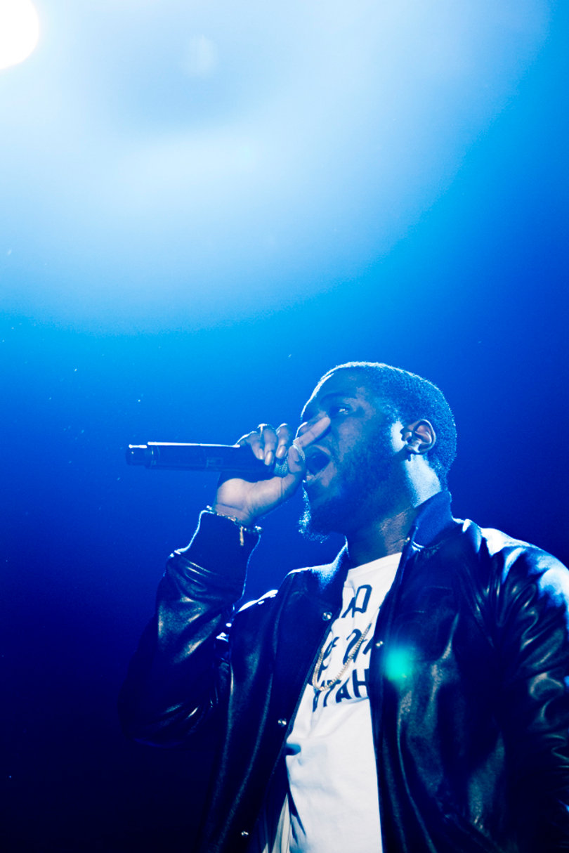 Big K.R.I.T. takes the stage during the first opening act of The Heist Tour's stop in Syracuse.
