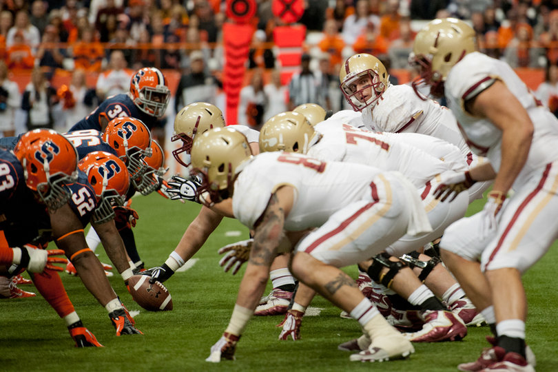 BC's rushing attack had its way against Syracuse's defensive front, gaining 5.8 yards per rush on the day. 