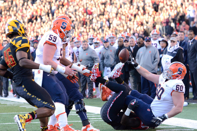 Sean Hickey caught a pass that he lateraled to Rob Trudo, who came up just short of the end zone. 