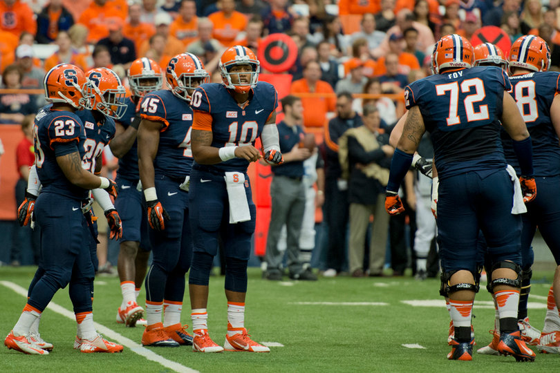 Hunt commands the offense. Syracuse put 13 points on the board in the second half en route to a critical win. 