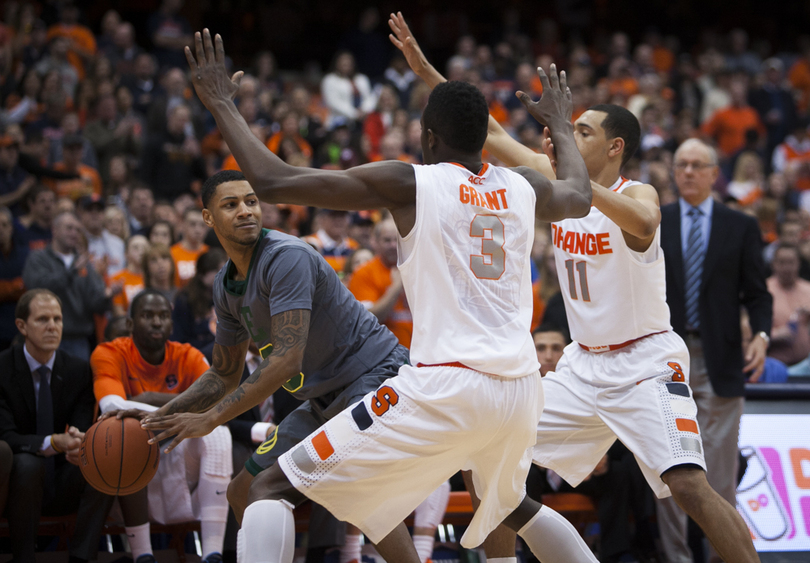 North Carolina looks to crack Syracuse’s 2-3 zone inside the arc