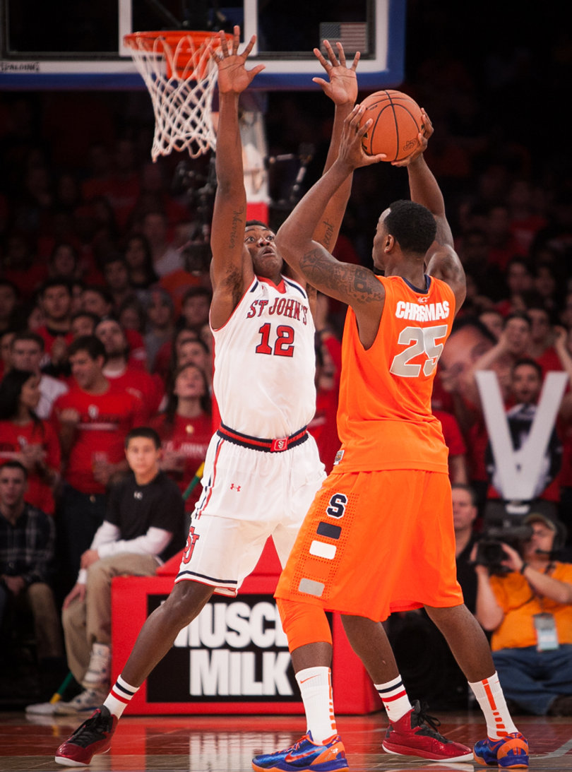 Rakeem Christmas works his way around St. John's Chris Obekpa.