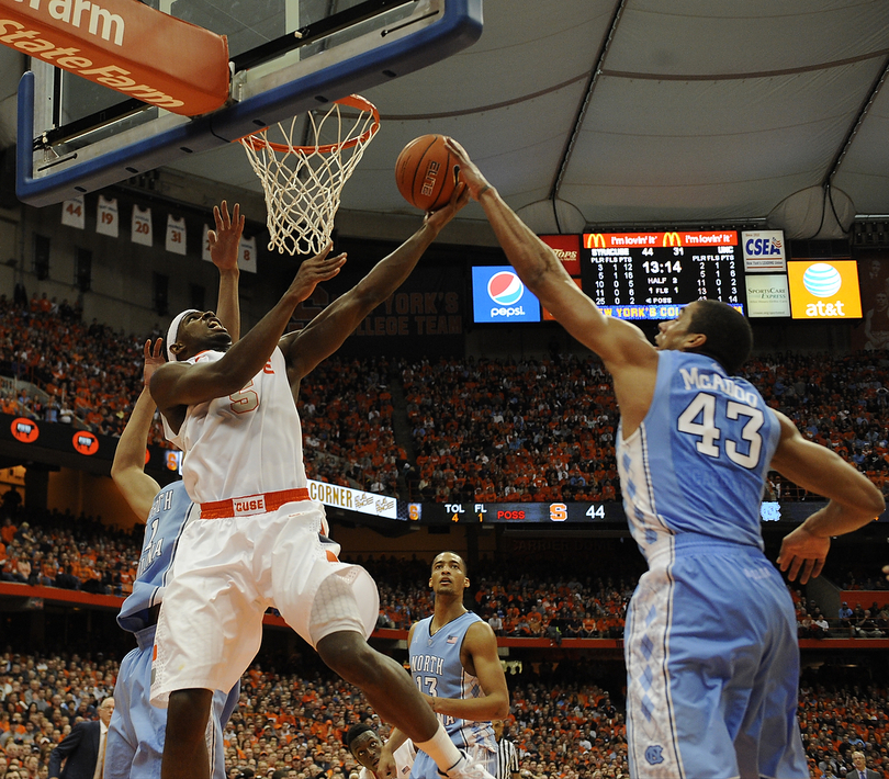 ON THEIR HEELS: Syracuse’s zone stymies North Carolina, sparks star wings in victory