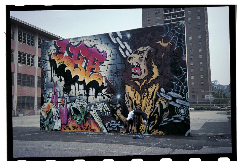 A photograph of a mural of a 1980 mural, which was refurbished in 1982. This photograph will be on display at the exhibit that SU alum Sean Corcoran curated.