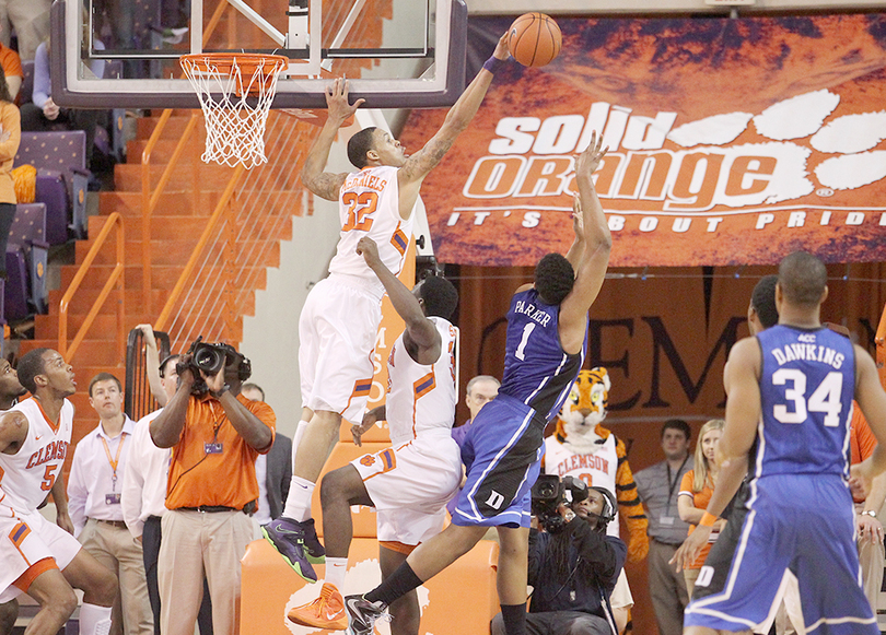 Block party: McDaniels leads ACC in blocks, presents defensive obstacle for Syracuse on Sunday