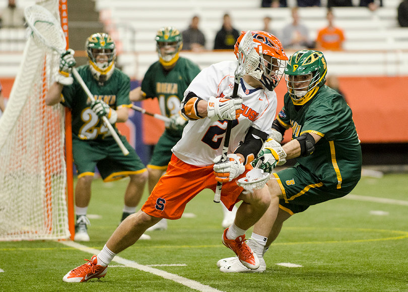 Kevin Rice finished with eight assists, finding Dylan Donahue on six of them. 