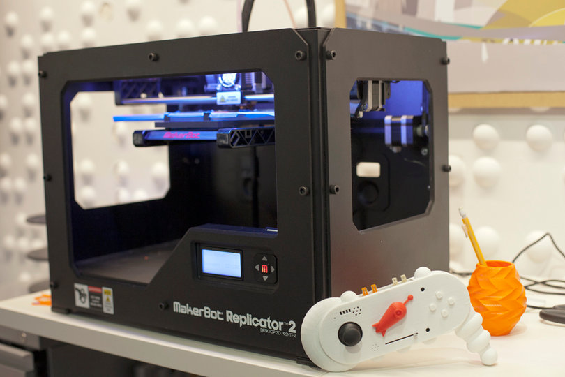 A 3D printer was used to create a case for the controller used in the game "Little Matter."