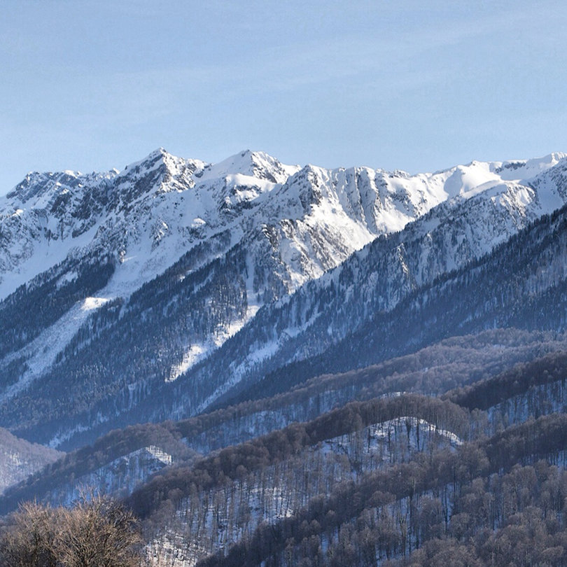 Mountains served as a backdrop to some Olympic venues.