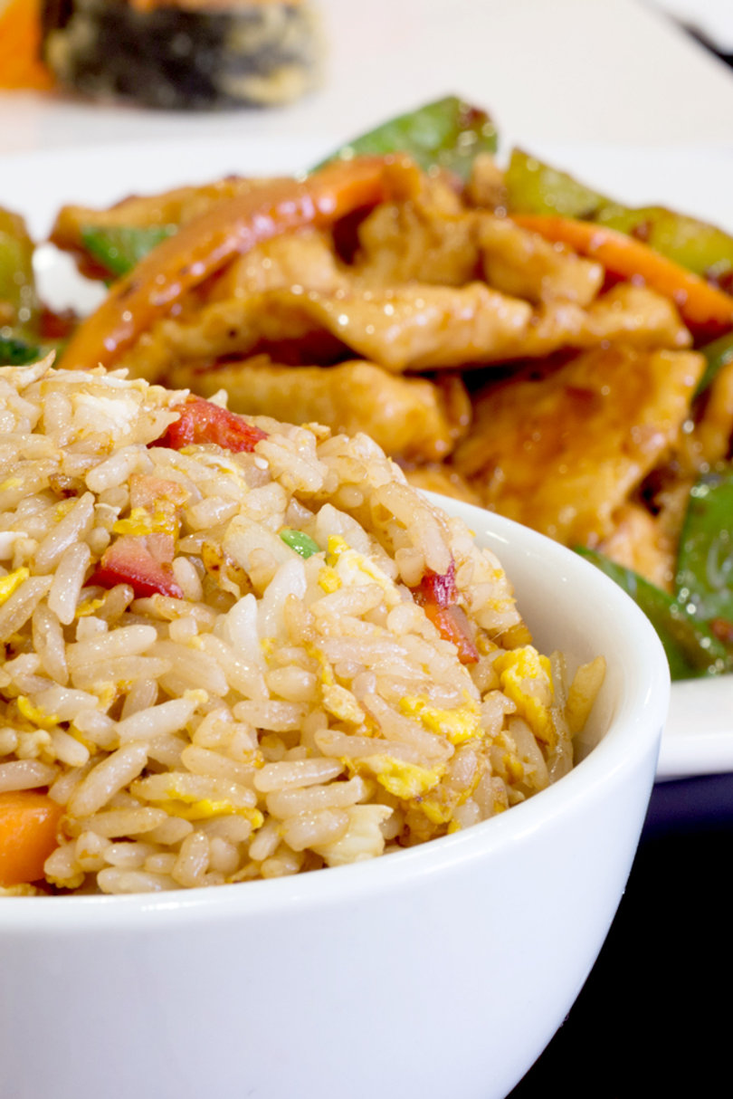 The restaurant offers Chinese, Japanese and Thai food. The majority of the menu is made up of Chinese and Japanese food, and there isn’t more than five Thai dishes