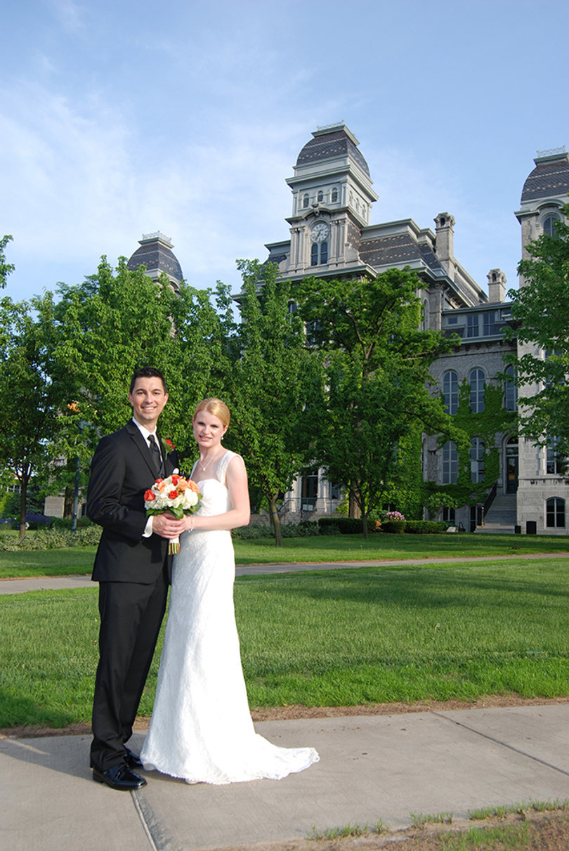 Alumni Stephen Hass and Dana Lucas got married in Hendricks Chapel on June 1, 2013. Lucas said that on the day of their wedding, she and her husband relived old memories while creating a new one.