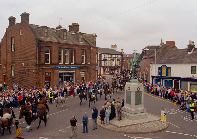 A wide view of a town square in Lockerbie, Scotland, where Pan Am 103 was bombed. 