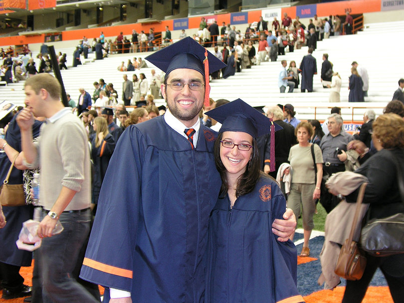 Andrew Sousa and Jacki Garfinkel Sousa graduated together in 2006. Now married, they recently returned to SU for a food tour of all the restaurants they frequented as undergraduates.