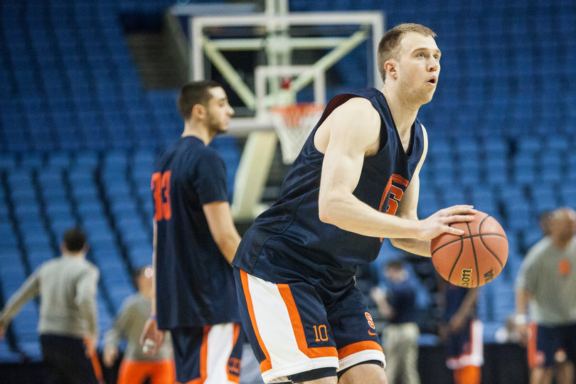 Trevor Cooney prepares to rise and shoot. The SU shooting guard looks to break out of a funk against the Broncos on Thursday.