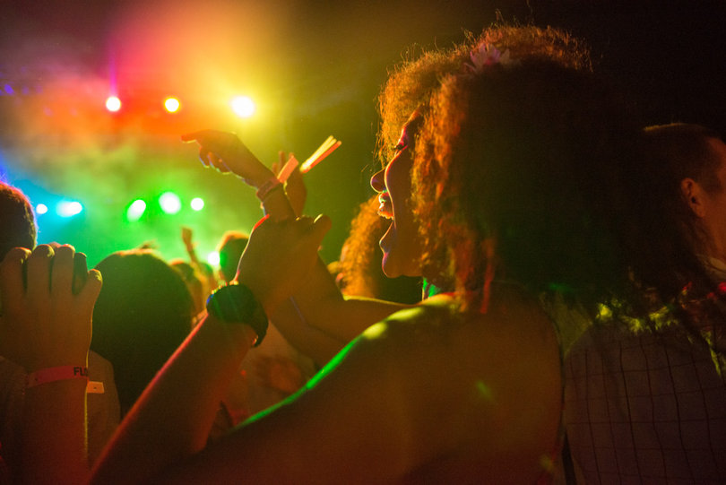 Audience members during Zedd's performance at Block Party in the Carrier Dome.
