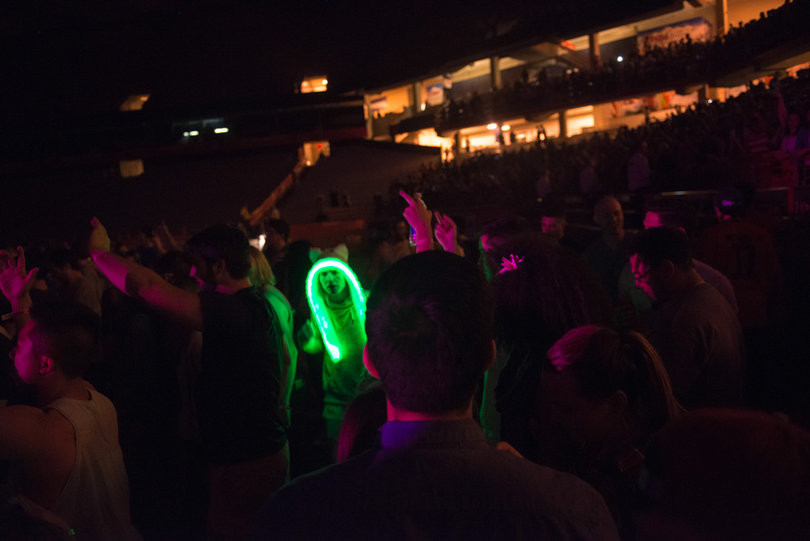 Audience members during 2Chainz's performance at the Carrier Dome.