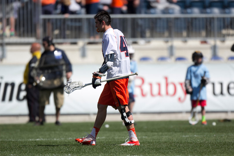 Randy Staats, who scored a team-high five goals, walks off the field following the team's ACC tournament final loss. 