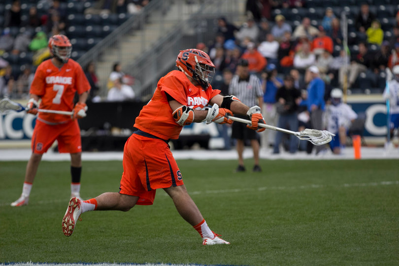 Derek Dejoe fires a shot on the Duke goal.