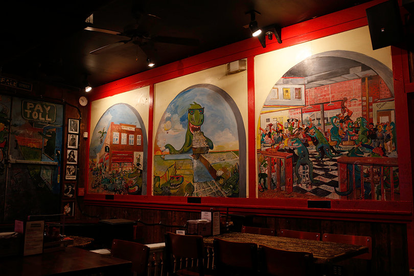 A Syracuse favorite, Dinosaur Bar-B-Que’s murals are displayed inside the restaurant to show off the fun atmosphere.