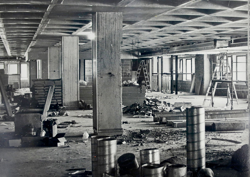 The basement of Bird Library underwent construction around 1972-1973. The basement floor of the library is currently under major renovation until January, which will include two new classrooms, a quiet reading space and an open study area.