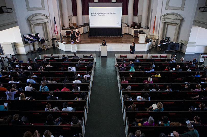“Express Yourself: A Syracuse University Community Conversation on Diversity and Inclusion” was held on Thursday afternoon in Hendricks Chapel. During the forum, SU community members discussed their experiences with diversity, identity and inclusion on campus.