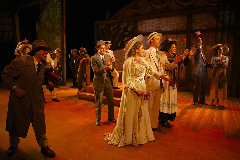 Cast members perform at the opening night of “Parade” at the Syracuse Stage/SU Drama Complex on Saturday.