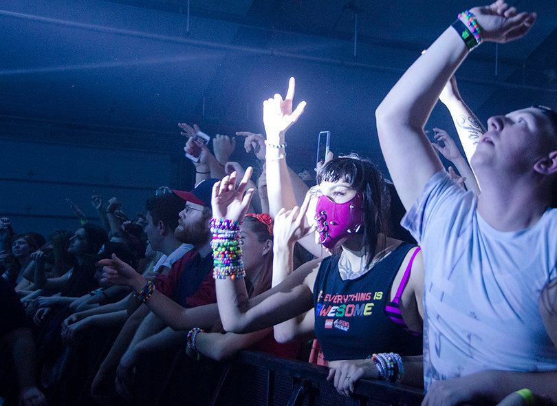 Jade Chamberlain was one of many Skrillex fans to dress up in costume for the concert.