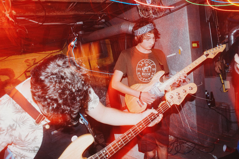 (From left) Johnny Pflieger and Kevin McCallum, describe the band as more fun than serious. The band released its first EP in May.    