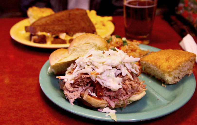 The Carolina pork sandwich and the barbecue brisket Rueben provided fork tender meat and fared better than the appetizer, pizza nachos. 