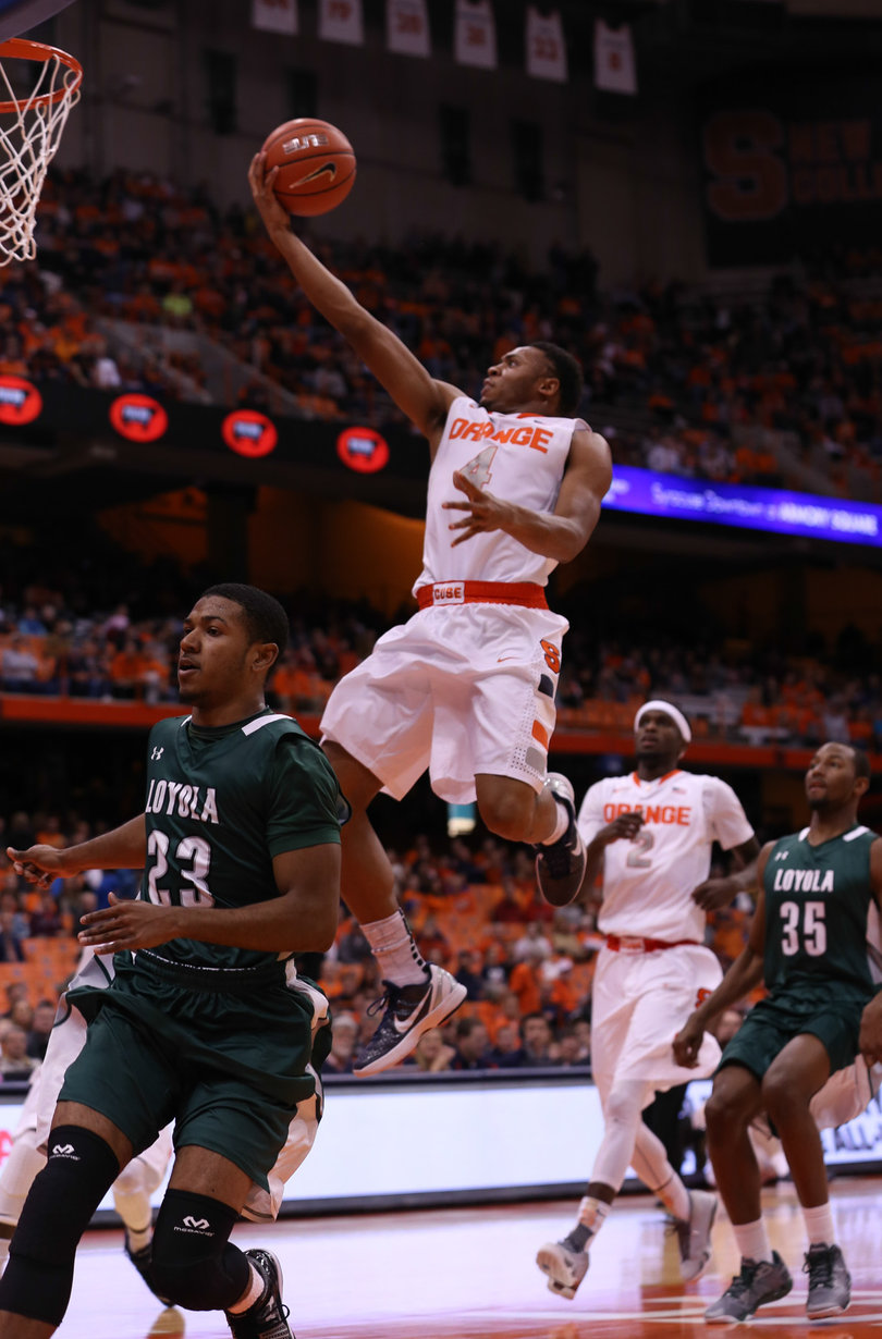 Patterson goes for a layup during the Orange's win.