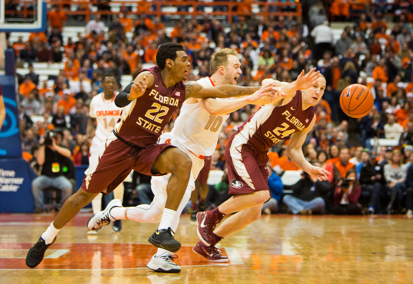 Cooney reaches for a fumbled ball, but is beat by Florida State's offense.