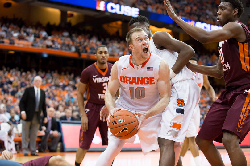 Cooney goes up for a layup during the second half. The junior finished with 18 points on the night.