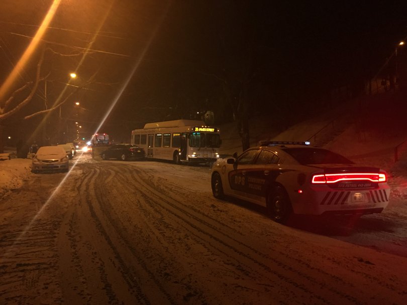 The Department of Public Safety redirected traffic Saturday night on Euclid Avenue following a two-car accident near the intersection of Euclid and Lancaster Avenues.