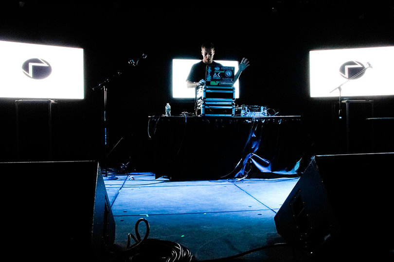 Rafe Cohan, a student DJ who goes by the stage name White Cliffs, opened for the two hip-hop artists.