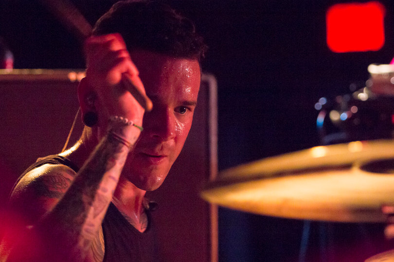 Drummer Brian Blake played with Real Friends, a band that had an edgier, punk-rock sound. The crowdsurfing and moshing was more extreme during Real Friends' set than that of Knuckle Puck.