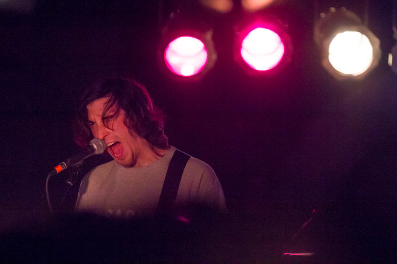 Joe Taylor, lead singer of the Chicago-based band Knuckle Puck, thanked the crowd several times for coming to the concert. It was the group's first time playing in Syracuse.