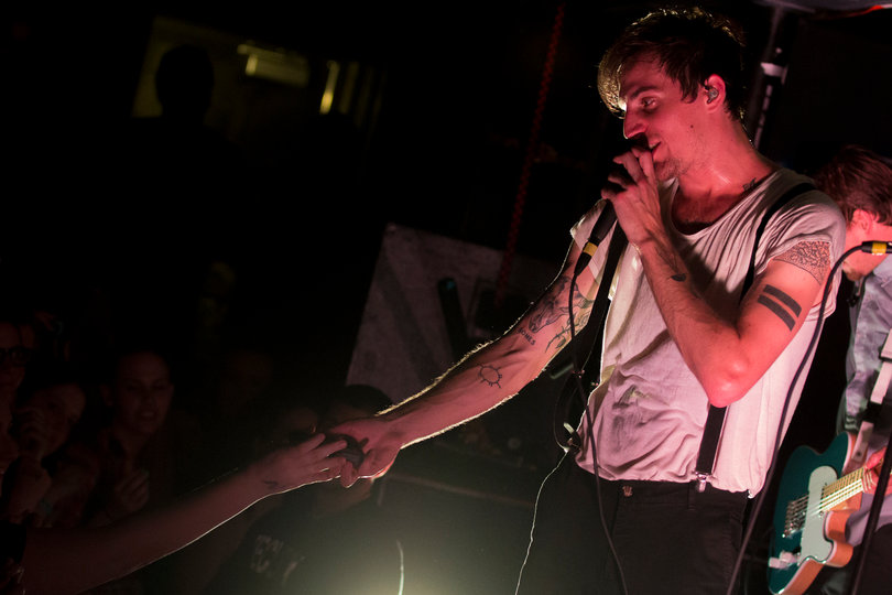 O'Callaghan talked to the crowd on multiple occasions. At the end of the night, he and the other members of The Maine spent at least an hour talking to fans who waited for them, signing CDs and taking selfies.