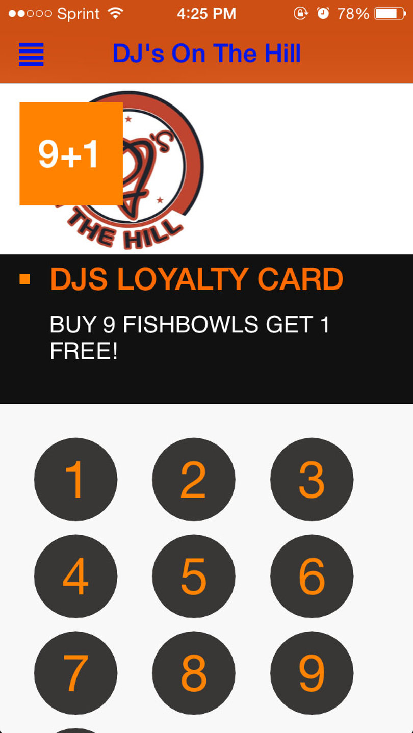 Customers can use the app's loyalty card once a day, every day of the week. 