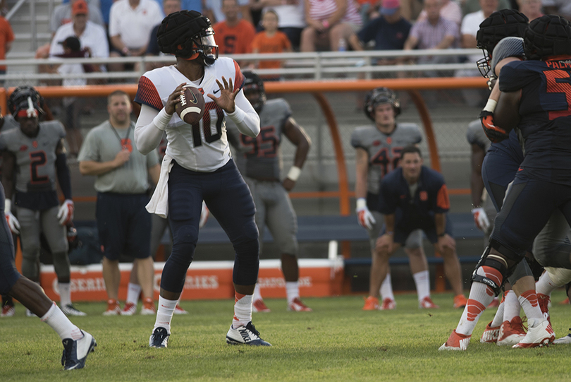 Syracuse Fan Fest: Terrel Hunt impresses in 14 pass attempts