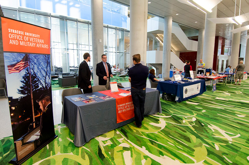 The Office of Veterans and Military Affairs at Syracuse University was present at Valor Day in Dineen Hall on Saturday.