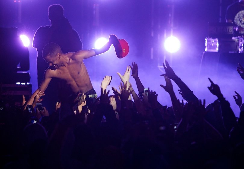 Big Sean crowd surfs at "Save the Horn," closing out the evening.
