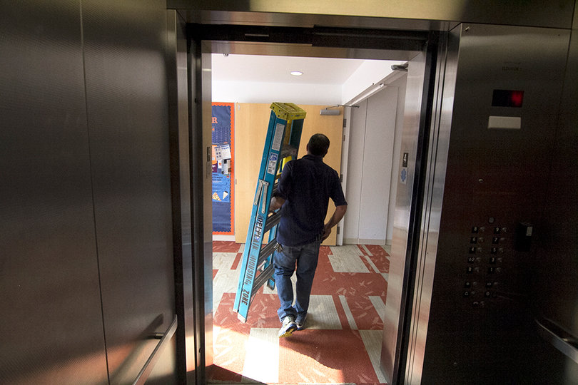 Bill Rizzo, who has worked at Syracuse University for 35 years, is a maintenance mechanic for FIXit, a 145-employee operation that helps solve maintenance problems for the SU community. 