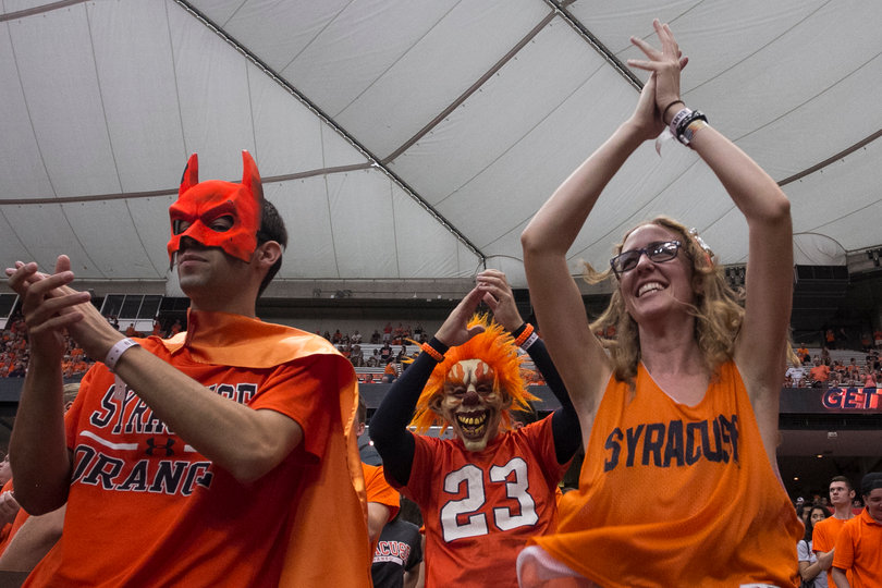 Syracuse fans cheer on the Orange as it opened up the season 3-0 for the first time in 24 years. 