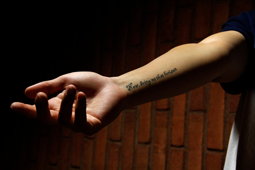 The tattoo on Gau's forearm is one of Jack Sparrow's lines from "Pirates of the Caribbean: The Curse of the Black Pearl." 