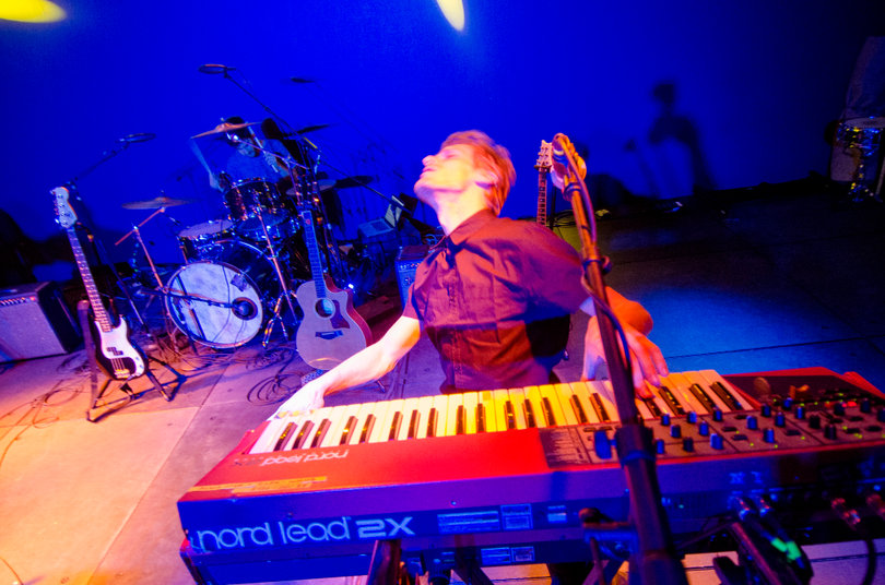 Keyboardist Casey Harris head-banged as he played throughout set.