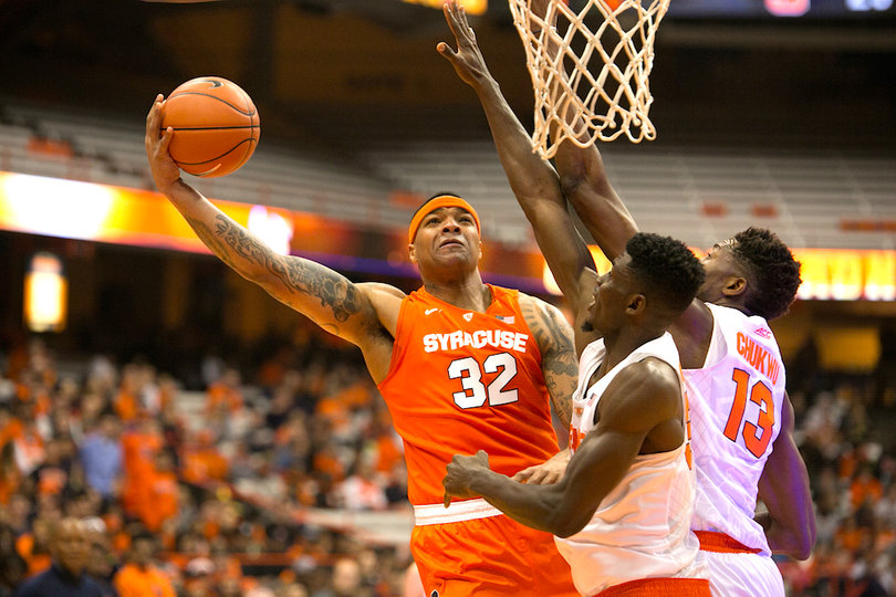 DaJuan Coleman attacks the rim in his first game since Jan. 7, 2014 because of injuries. He will be heavily relied upon at the center position this year.