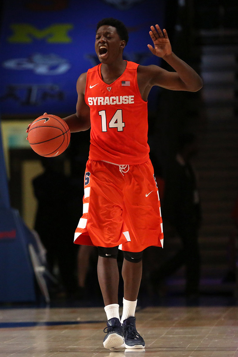 Kaleb Joseph brings the ball up the court in the second half.