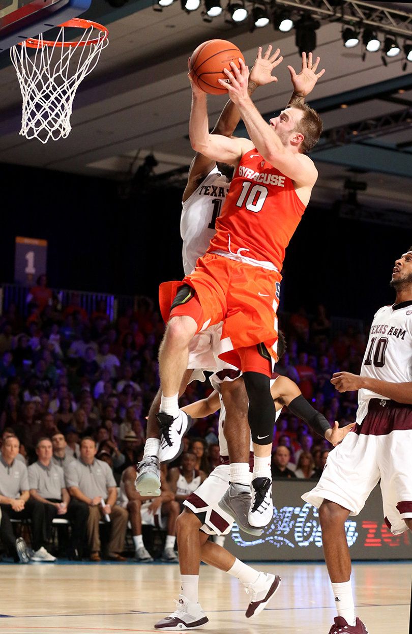 Cooney drives to the hoop. 