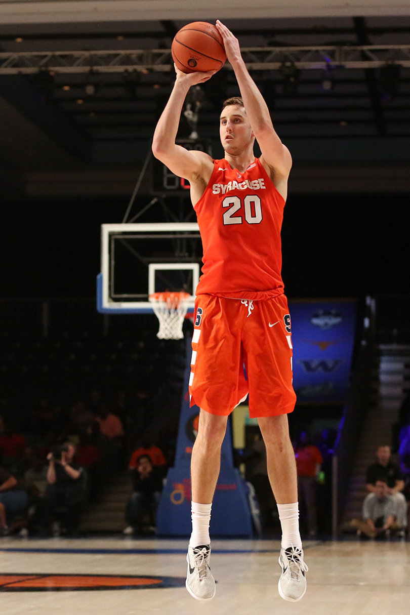 Lydon jumps while setting up to take a shot. He finished with 13 points and eight rebounds.